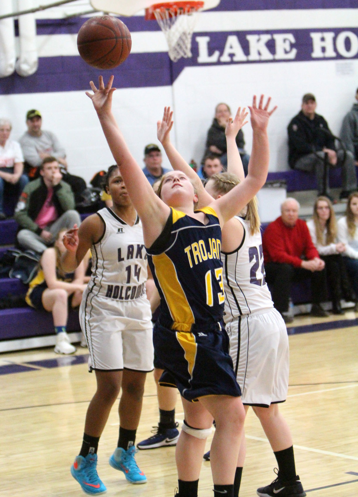 New Auburn at Lake Holcombe girls basketball 2-13-18